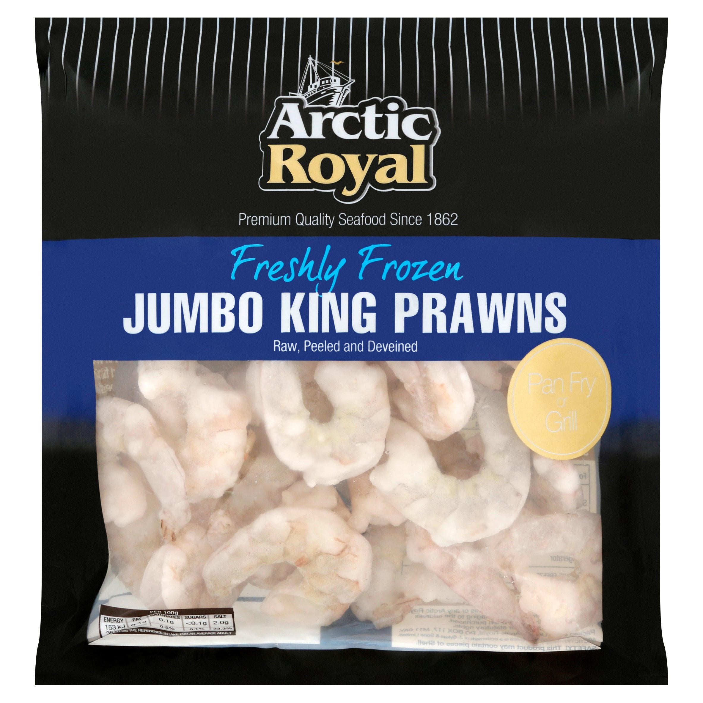 Frozen Jumbo Prawns 26/30 Arctic Royal 1kg( (Only Click & Collect)