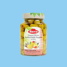 Cracked Green Olives Sera 720gm