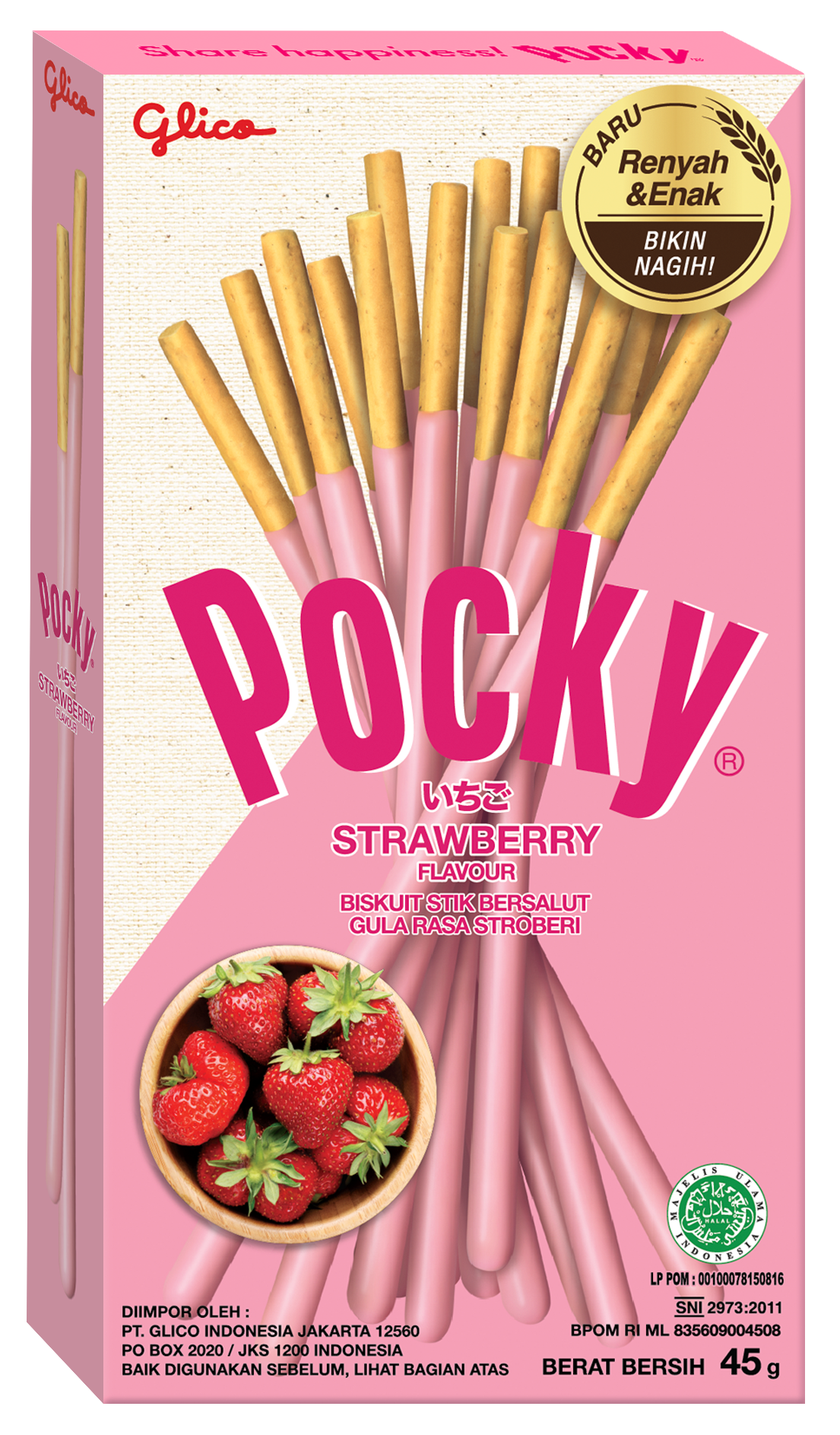 Pocky Sticks Strawberry Glico 45gm