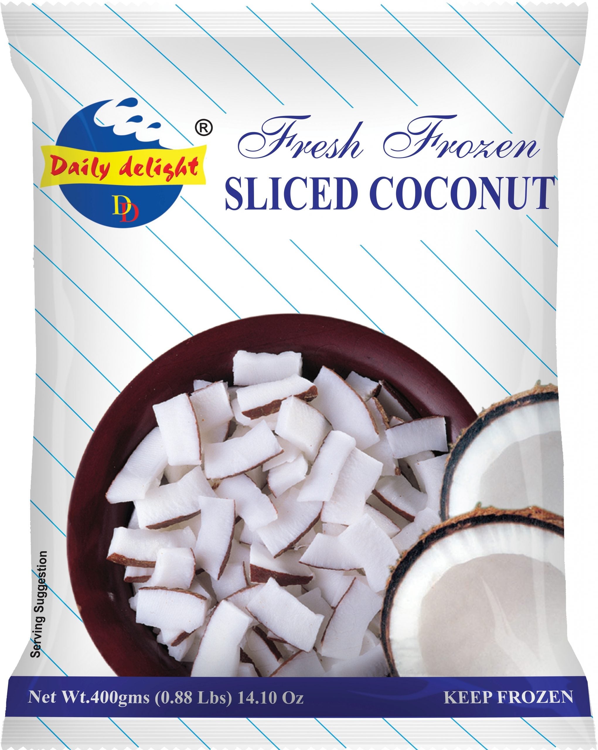 Sliced Coconut Frozen Daily Delight 400g ( Only Click & Collect)
