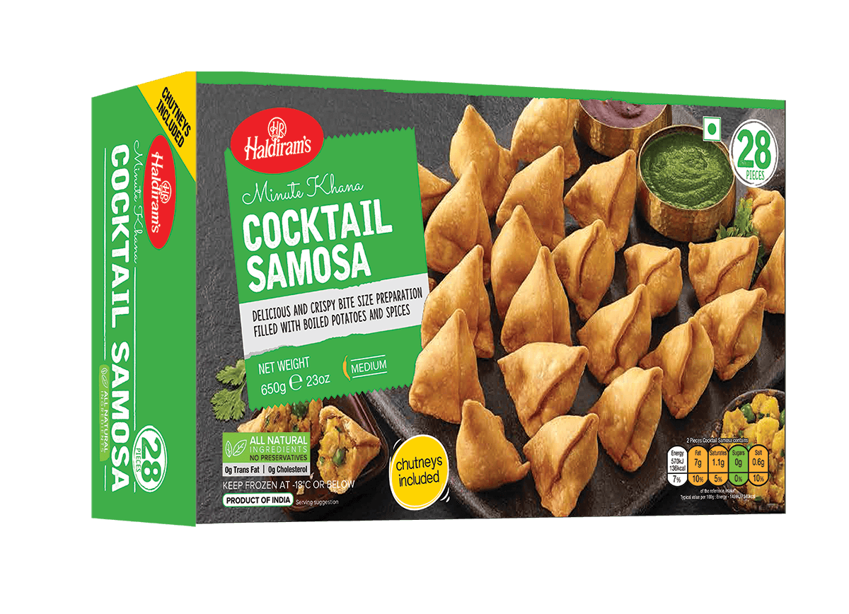 Frozen Cocktail Samosa Haldirams 650g 28pcs ( Only Click & Collect)