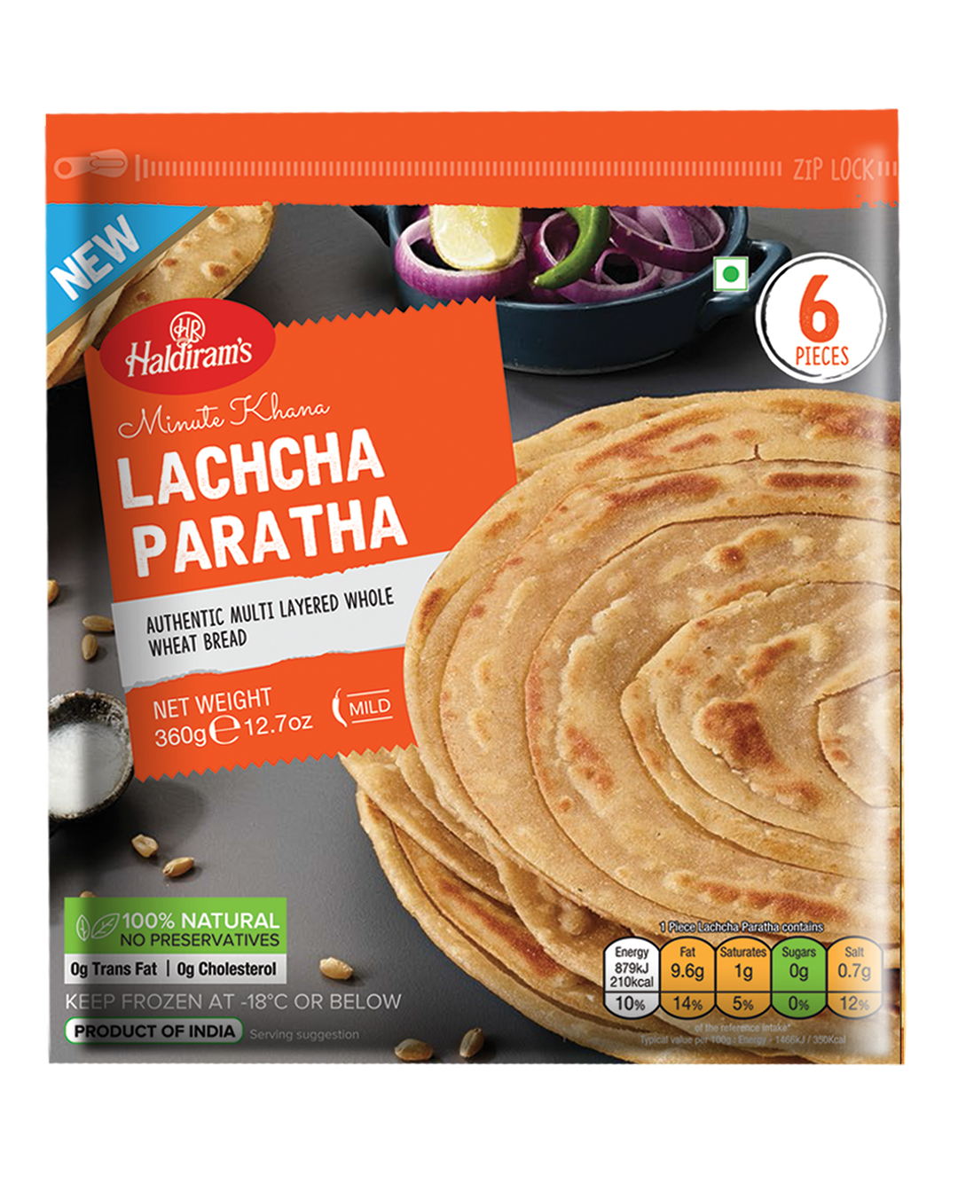Frozen Lacha Paratha Haldirams 1.2kg(Only Click & Collect)