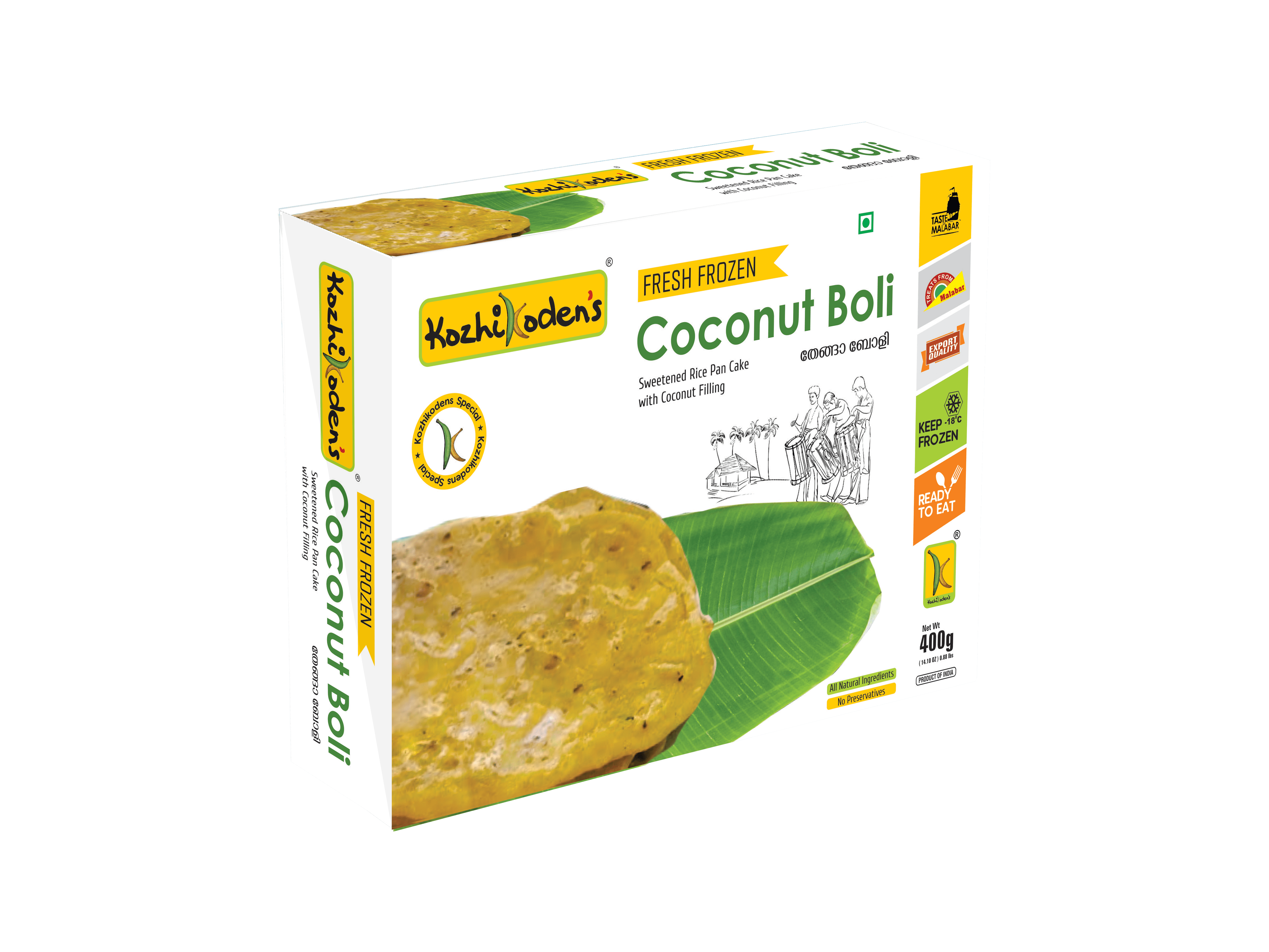 Frozen Coconut Boli Kozhikodens 454gm (Only click & collect)
