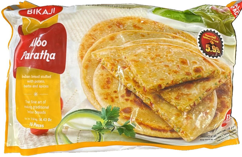 Frozen Aloo Paratha Family Pack Bikaji 1600gm (Only for Blanch, Lucan, Meath, Maynooth & Kilcock)