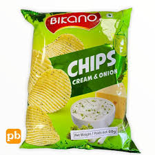 Chips Cream & Onion Bikano 60gm