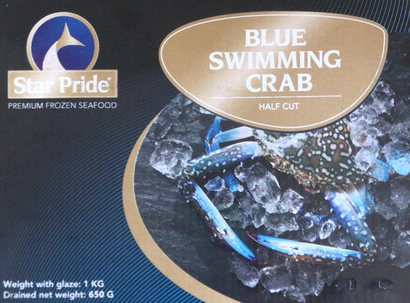 Frozen Blue Swimming Crab Cut Star Pride 1kg (Only for Blanch, Lucan, Meath, Maynooth & Kilcock)