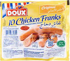 Frozen Chicken Franks Z Doux 340gm (Only for Blanch, Lucan, Meath, Maynooth & Kilcock)