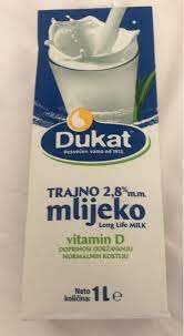 Milk 2.8% Vitamin D Dukat 1L