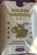 Jasmine Rice Golden Warrior 20kg (Delivery Charges Apply/ Only 1 Bag per order)