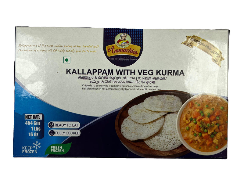 Frozen Kallappam with Veg Kuruma Ammachies 454gm (Only for Blanch, Lucan, Meath, Maynooth & Kilcock)