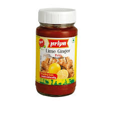 Lime Ginger Pickle Without Garlic Priya 300gm