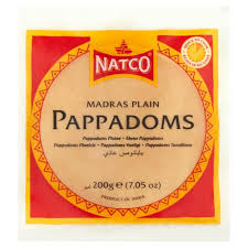Pappadam Plain Madras 3 Natco 100gm