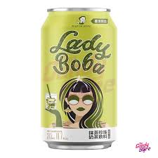 Bubble Tea Green Tea Matcha Flavor Lady Boba 315ml