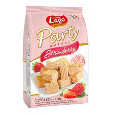 Party Wafers Strawberry Lago 250gm