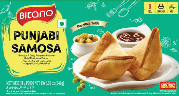 Frozen Punjabi Samosa Bikano 640gm (Only Click & Collect)