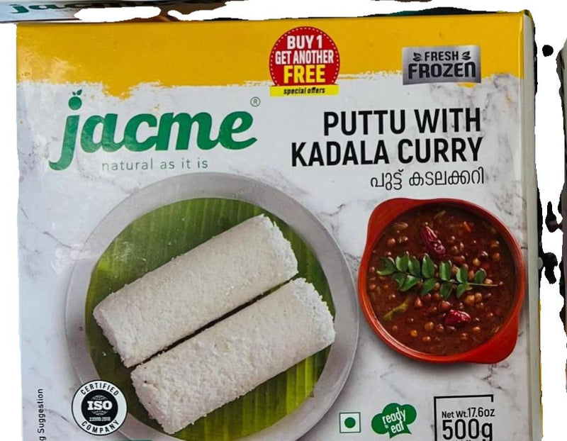 Frozen Puttu With Kadala Curry Jacme 500gm (Only for Blanch, Lucan, Meath, Maynooth & Kilcock)