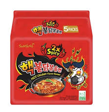 Noodles 2xSpicy Hot Chicken Buldak Ramen 5x140gm