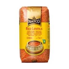Red Lentils Polished Brick Pack Natco 1kg