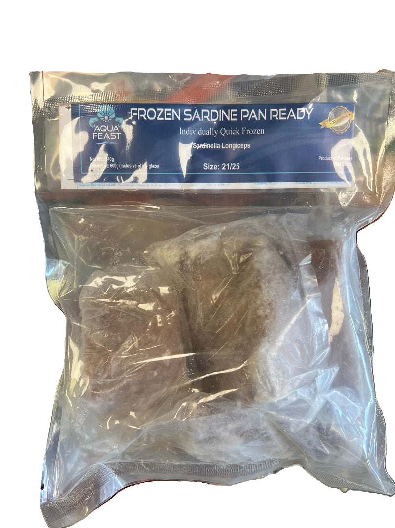 Frozen Sardine Pan Ready Aqua 600gm (Only for Blanch, Lucan, Meath, Maynooth & Kilcock)