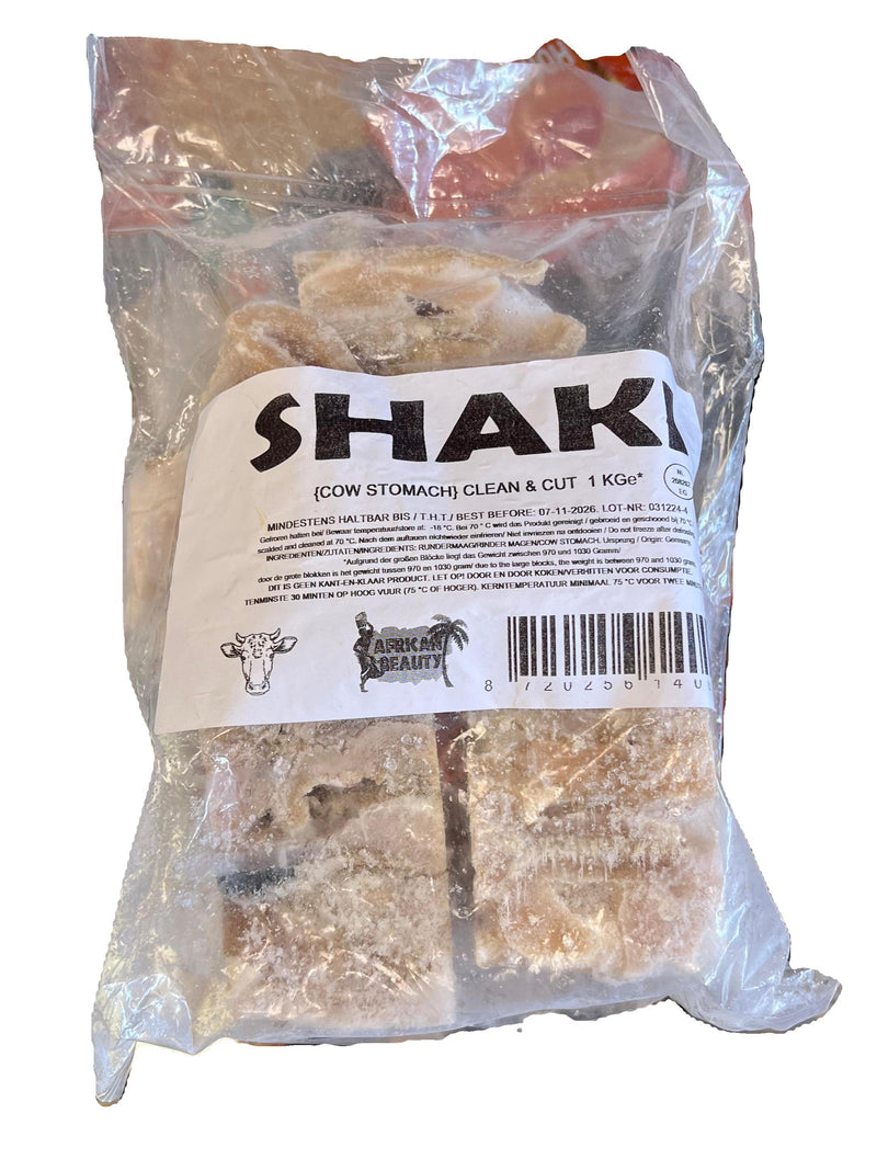 Frozen Shaki Cow Stomach African Beauty 1kg (Only for Blanch, Lucan, Meath, Maynooth & Kilcock)