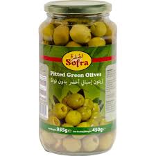 Pitted Green Olives Sofra 900gm