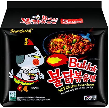 Noodles Hot Chicken Buldak Samyang 5x140g