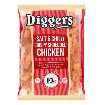 Frozen Crispy Chicken Shredders Salt & Chilli Diggers 1kg ( Only for Blanch, Lucan, Meath, Maynooth & Kilcock)