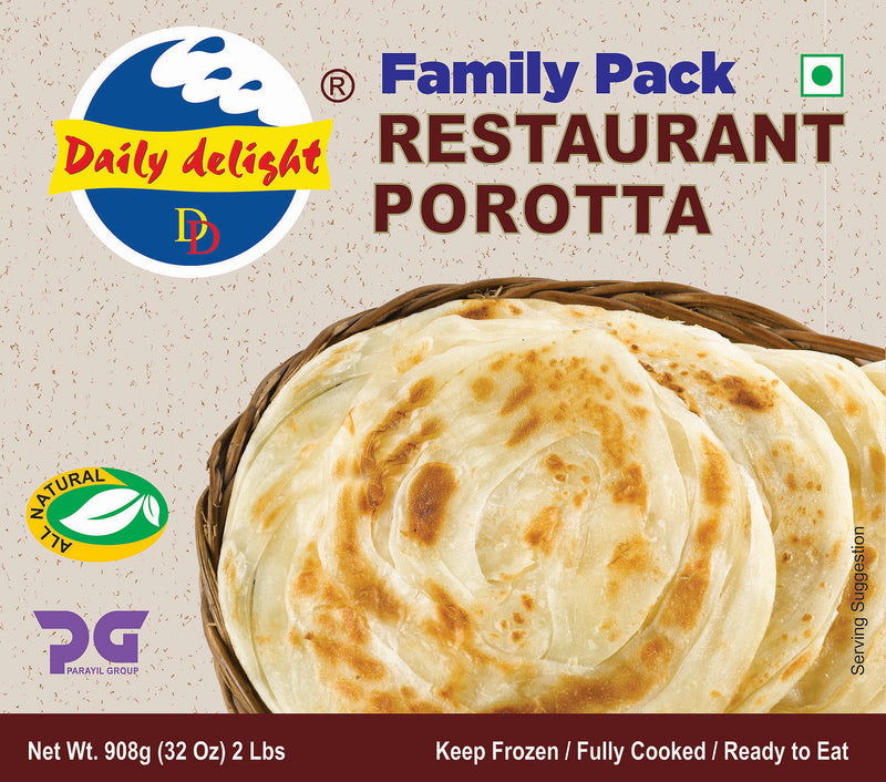 Frozen Restaurant Porotta Daily Delight 908g (Only For Blanch, Lucan, Meath, Maynooth & Kilcock)
