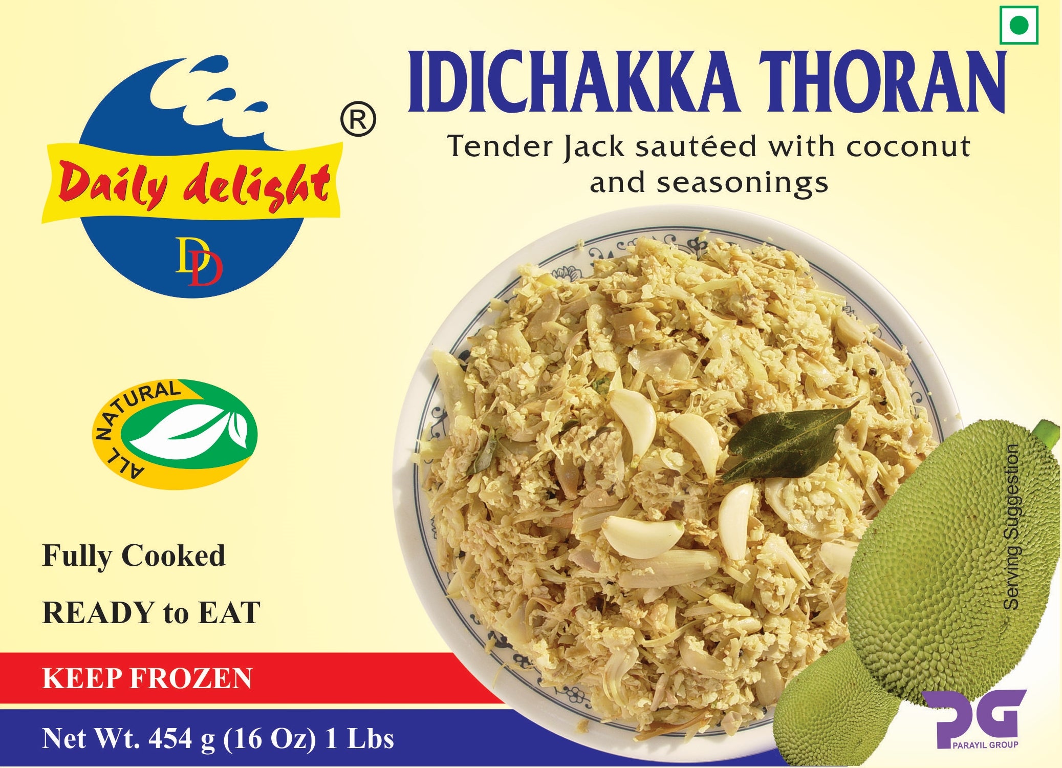 Frozen Idichakka Thoran Daily Delight 454g( Only Click & Collect)