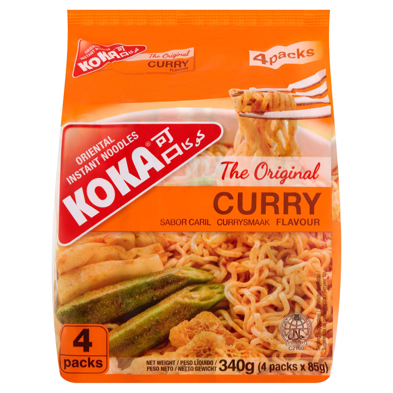 Noodles Curry Koka x 4 340g