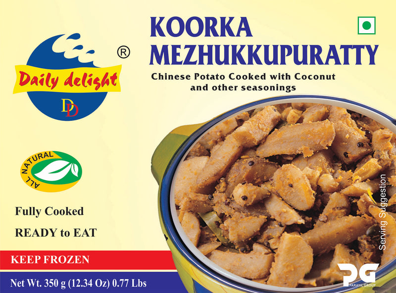 Frozen Koorka Mezhukkupurati Daily Delight 350g  ( Only for Blanch, Lucan, Maynooth, Meath & Kilcock)