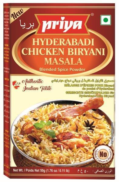 Hyderabadi Chicken Biriyani Masala Priya 50g