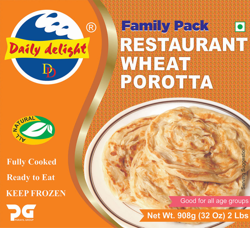Frozen Wheat Porotta Daily Delight 908g ( Only for Blanch, Lucan, Meath, Maynooth & kilcock)