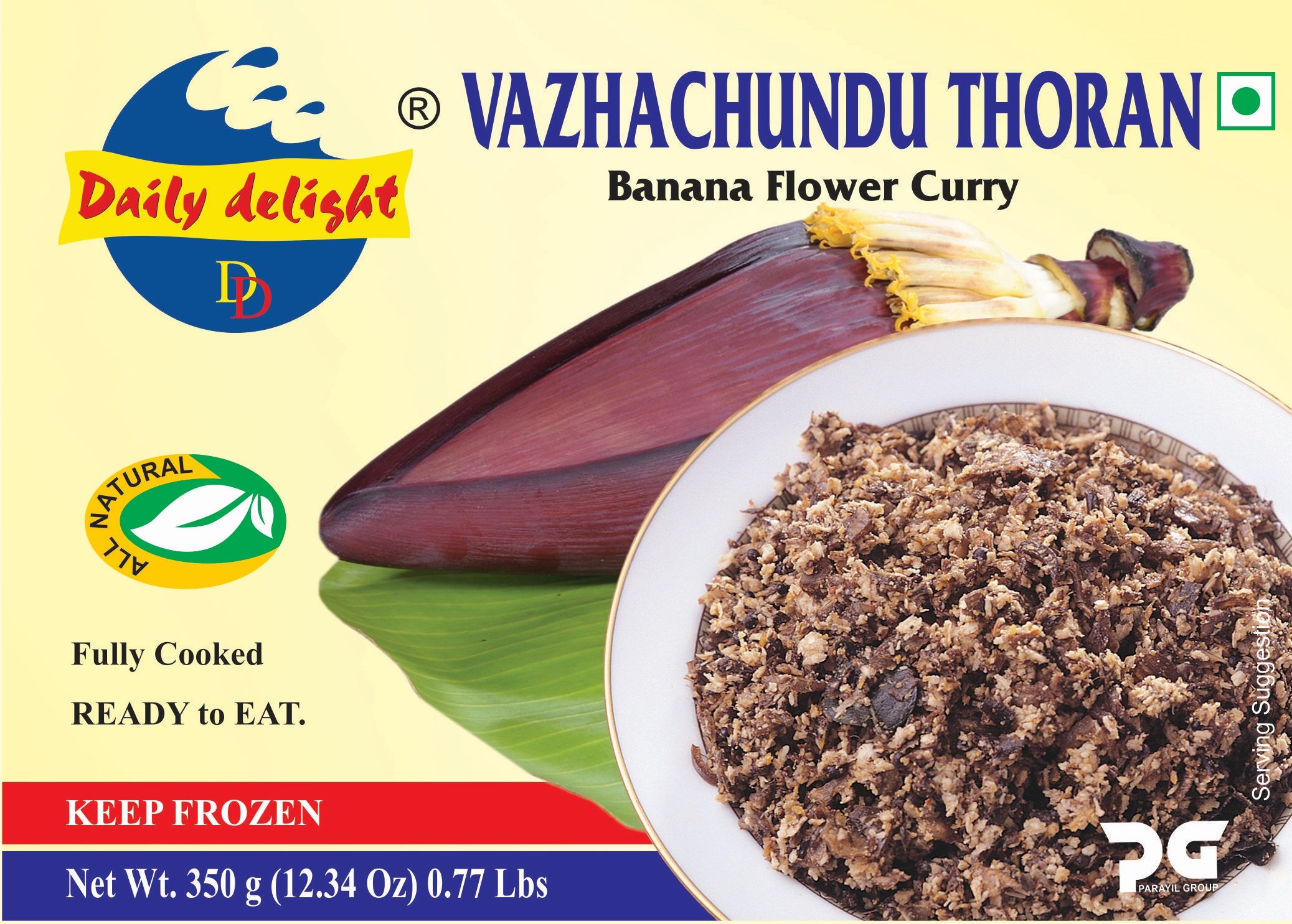 Frozen Vazhachundu Thoran Daily Delight 350g ( Only Click & Collect)
