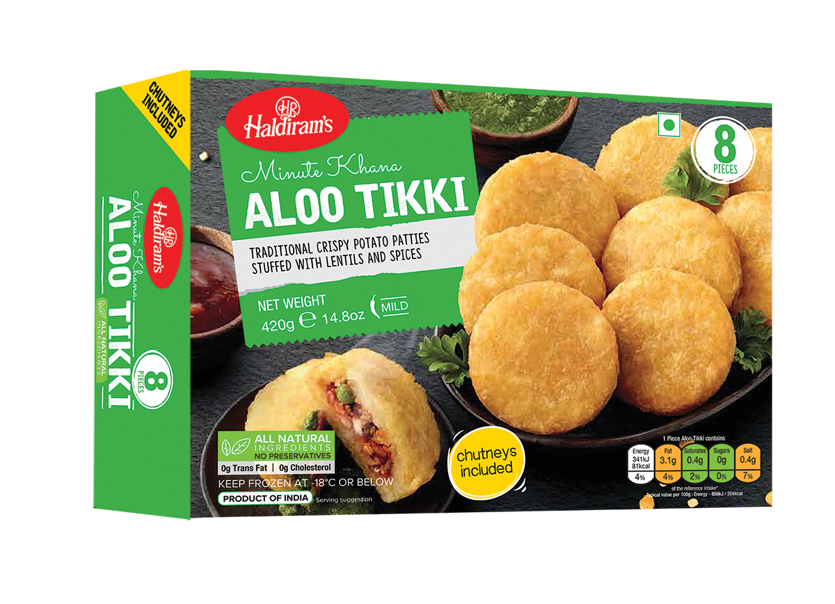 Frozen Aloo Tikki Haldirams 420g ( Only for Blanch, Lucan, Meath, Maynooth & Kilcock)