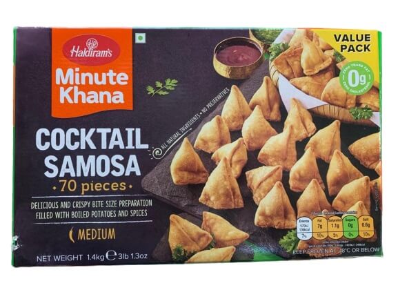 Frozen Cocktail Samosa Haldirams 70 pcs ( Only For Blanch, Lucan, Meath, Maynooth & Kilcock)