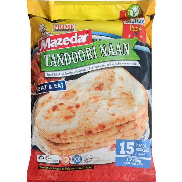 Frozen Tandoori Naan Mazedar 15pcs ( Only for Blanch, Lucan, Meath, Maynooth & Kilcock)