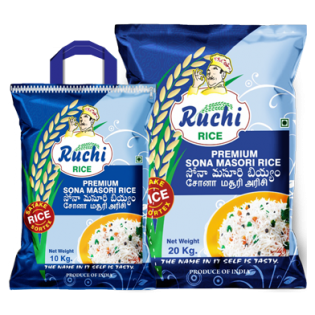 Sona Masuri Rice Ruchi 10kg (Only One Bag Per Order)